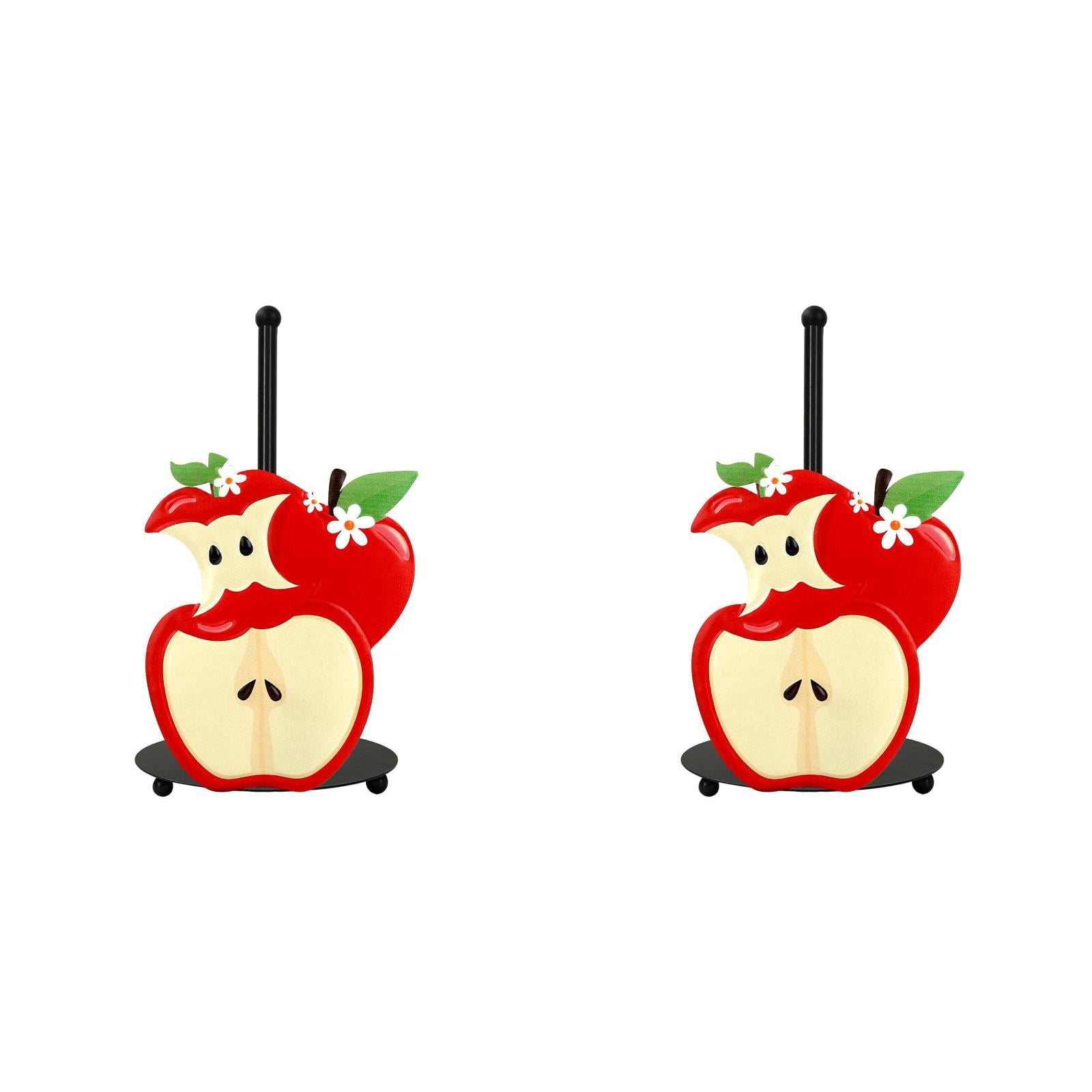 MOPOOR Apples Paper Towel Holder Cute Daisy Apples Kitchen Decor Accessories Farmhouse Large Metal Towel Holder Stand for Home Bathroom Countertop,Kitchen Decorations Gifts for Housewarming