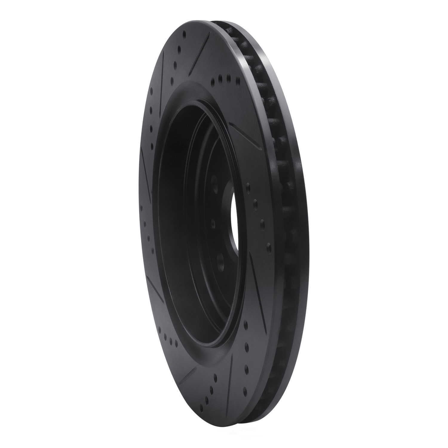 Dynamic Friction Company 633-47074R DFC Brake Rotor - Drilled And Slotted - Black