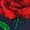 Navy, variant on Single Red Rose Pocket Flower Romantic Love Pocket T-shirt