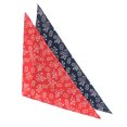 thumbnail image 4 of Cotton Linen Pet Bandana Bib Triangle Neck Decoration Geometric Pattern Twill Weaving Red Navy All Seasons, 4 of 5