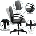 thumbnail image 2 of Flash Furniture Garver Mid-Back Gray Fabric Executive Swivel Office Chair with Nylon Arms, 2 of 5