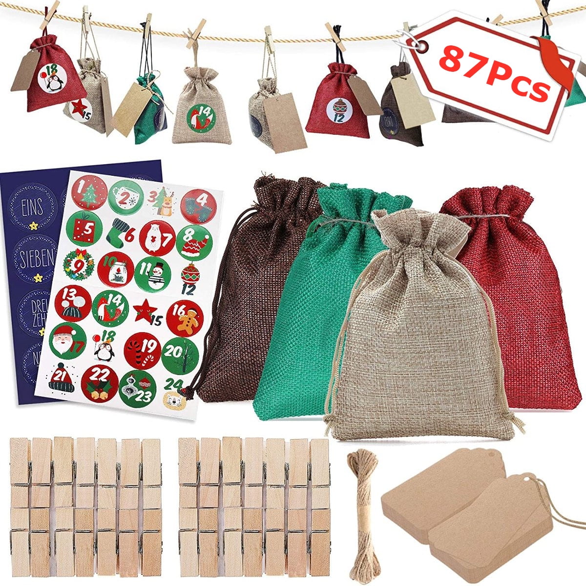 Christmas Sticker Sheet Children’s Party Bag Filler 10 x 11.5 cm 12pcs/card 