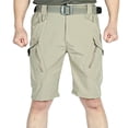 thumbnail image 4 of VNKIDY Men's Casual Shorts Solid Color Cargo Shorts With Multiple Pocket Zipper Detail Regular Fit Shorts For Outdoor Functional Fashion Style Leisure Pants, 4 of 6