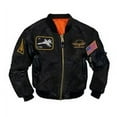 thumbnail image 2 of Kids Black Top Gun Flight Jackets With Patches - Large, 2 of 2