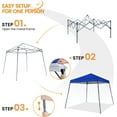 thumbnail image 3 of RONG-3 Instant Canopy Tent, 10x10 Slant Leg Easy Outdoor Pop up Canopy, Folding Portable Gazebo Instant Shelter Tent with Backpack for Garden/Camping/Party, 10x10 Base 8x8 Top，Blue, 3 of 9