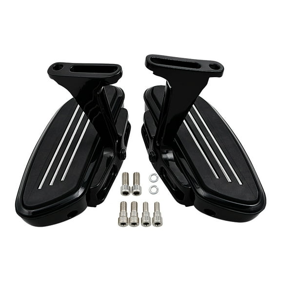 Astra Depot Chrome Aluminum Billet Passenger Floorboard With Mounting Brackets for 1993-2021 Harley Touring Road Glide