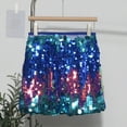 thumbnail image 2 of Colorful Sequin Sparkly Skirt Sexy Hottie Party Wear Women Fashion Elegant Shiny Mini Skirt for Night Out Club, 2 of 2
