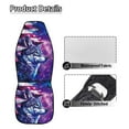 thumbnail image 5 of Yuyamidu Wolf Galaxy Car Seat Covers Front Seats Only 2 PCS Set American Flag Vehicle Seat Covers for Most Cars SUV Sedan Truck, Purple, 5 of 7