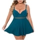 thumbnail image 1 of Traje de Baño de Bikini de Mujer con Estilo de Falda de Borde de Ruffle Tankini, Traje de Baño de Cuerpo Dividido de Cintura Alta para Piscina Y Playa, 1 of 8