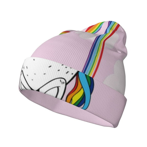 Pofeuu Aerial Yoga for Unicorn Print Beanie Hat for Men Women Knit Winter Hat Warm Cuffed Skull Beanie Slouchy Soft Unisex