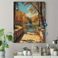 thumbnail image 4 of Autumn Waterfall Landscape Canvas Print/Wall Art， Suitable for Living Room， Bedroom， Office， Bathroom， and Hallway Decoration., 4 of 8