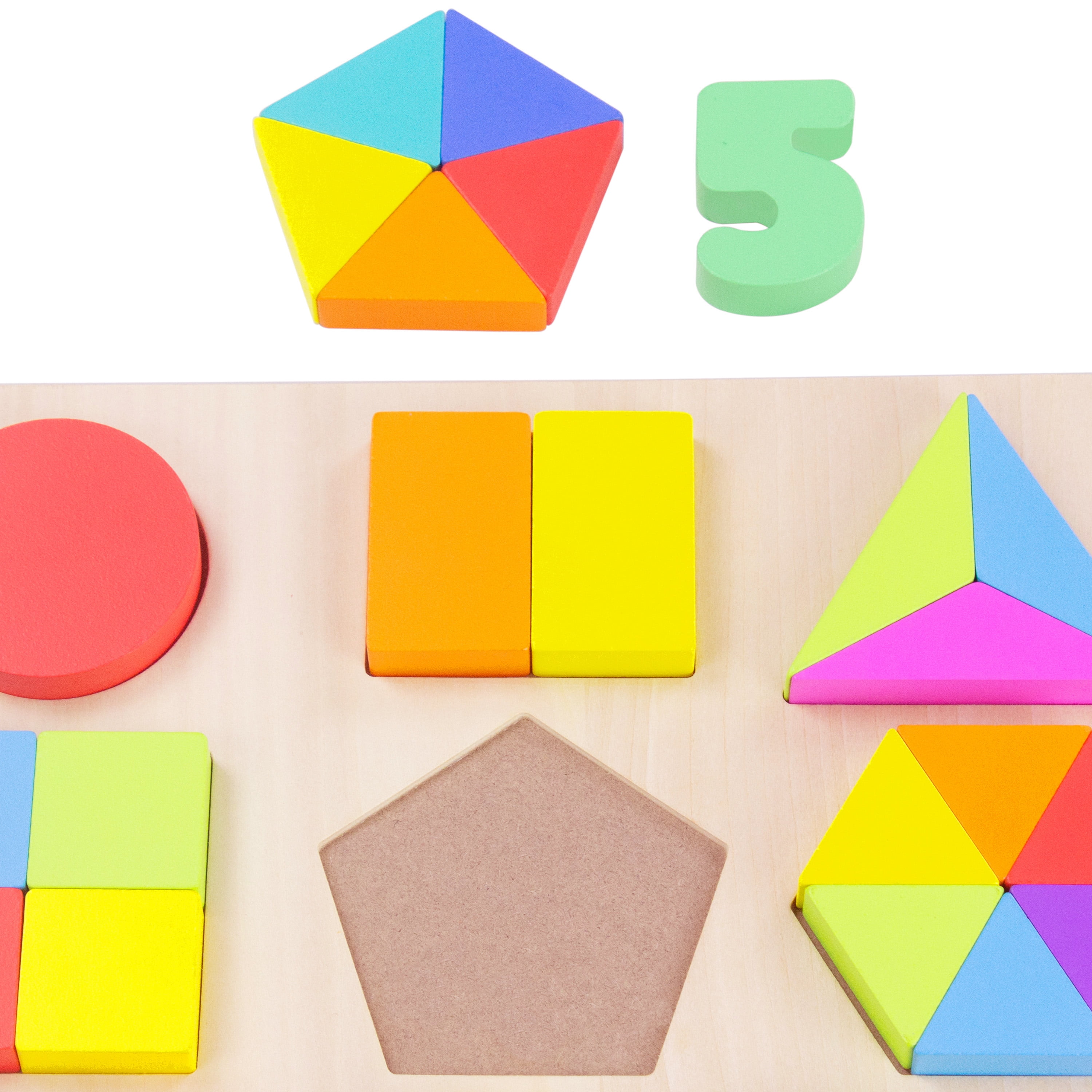 Spark Create Imagine Wooden Shape and Number Puzzle, Baby and Toddler Toys  (图4) Spark Create Imagine Wooden Shape and Number Puzzle, Baby and Toddler Toys  (图4)