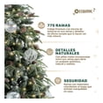 thumbnail image 2 of Árbol Navidad Tipo Lápiz 1.8m Esquimal - Pino Navideño Delgado Verde Nevado con Piñas, 2 of 6