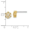 thumbnail image 3 of Gold-plated Kelly Waters White CZ Flower Earrings, 3 of 3