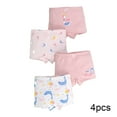 thumbnail image 2 of FLMEI Kids Girls Boxer Briefs Underwear Cotton Underwear Shorts 6-12Y Soft Kids Boxer Cartoon Four Corners Shorts (Pack of 4), 2 of 7