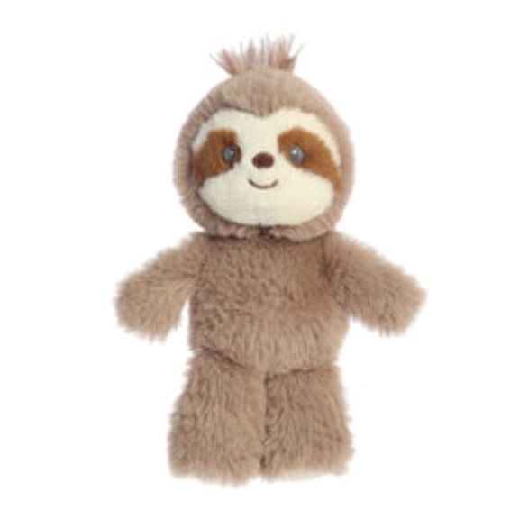 ebba - Small Brown Cuddlers Rattle - 6.5" Sonny Sloth - Playful Baby Stuffed Animal
