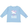 thumbnail image 3 of Inktastic My Aunt Loves Me Unicorn Girls Long Sleeve Toddler T-Shirt, 3 of 5