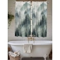 thumbnail image 4 of Green Mountain Living Room Curtains 2 Panel, Misty Forest Nature Woodland Pine Tree Landscape Cafe Window Treatment, Extra Long Farmhouse Bedroom Bathroom Kitchen Curtains Drapes 104"x72", 4 of 6