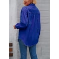 thumbnail image 5 of Solid Color Distressed Jacket, Blue, Large, 5 of 5