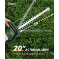 thumbnail image 4 of YAHHU 20 Inch Cordless Electric Hedge Trimmer，21V Electric Bush Trimmer，Battery and Charger Included, 4 of 8