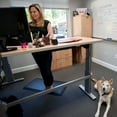 thumbnail image 5 of Bordeaux Electric Stand Desk | Sit Stand Desk with Black Frame and Cherry Wood Red Table Top | Stand up Desk for Home and Office, 5 of 5