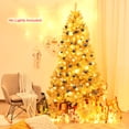 thumbnail image 2 of Patiojoy 7.5FT Artificial Tinsel Christmas Tree Hinged Decoration Tree Champagne Gold, 2 of 10