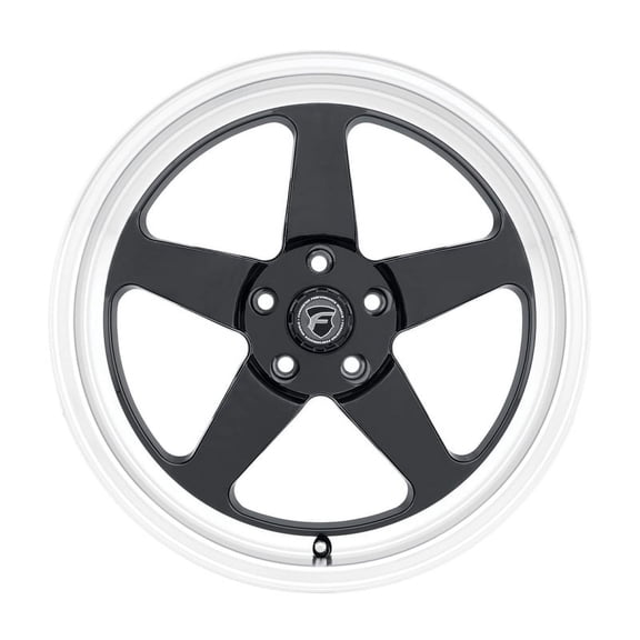17x11 Forgestar F091 D5 Drag Gloss Black Machined Wheel 5x4.75 (43mm)