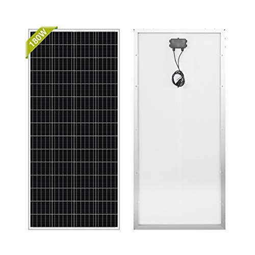 Newpowa 180W(Watt) Solar Panel12V Monocrystalline High Efficiency PV Module Off Grid for RV Trailer Camper Rooftop