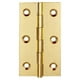 thumbnail image 1 of Kenally Bisagras, herrajes para conector de puerta, cerradura para muebles DIY, ventanas sólidas, Mini bisagra plana multifunción para cajón Herramientas y ferretería Ciego/3in/Latón, 1 of 6