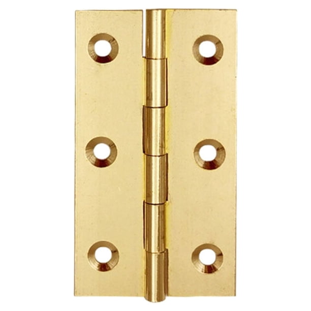 Kenally Bisagras, herrajes para conector de puerta, cerradura para muebles DIY, ventanas sólidas, Mini bisagra plana multifunción para cajón Herramientas y ferretería Ciego/3in/Latón