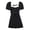 Black, variant on Women''s Casual Tennis Dress Square Neckline Pleated Doll Dress Sleevesless Chest Strap Everyday Style for Women Green M