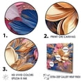 thumbnail image 3 of Designart "Pink Peony Surrounded By Gilded Leaves I" Poppies Floater Framed Wall Decor, 3 of 5
