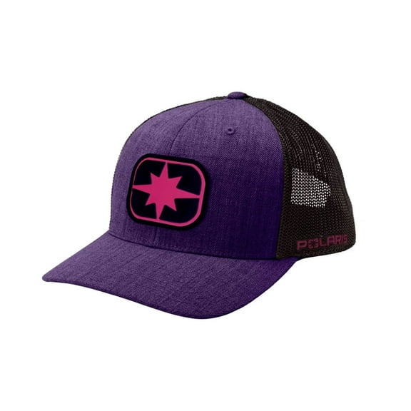 Polaris  Ellipse Patch Trucker Hat Durable Breathable Mesh Adjustable Purple - One Size 2864563