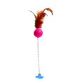 thumbnail image 1 of Cat Toy Spring Suction Cup Ball Fake Feather Pet Interactive Toy Cat Teaser, 1 of 2
