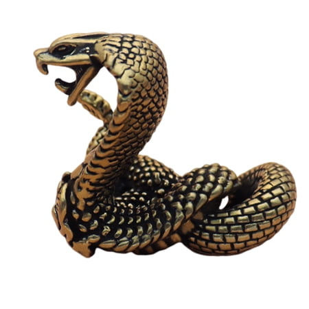 Snake Decor Multifunctional Ornaments Desktop Miniature Figurines Adornment Golden