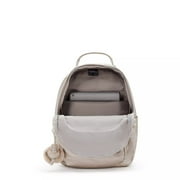 Kipling Women Seoul حقيبة ظهر صغيرة معدنية مع أحزمة مبطنة
