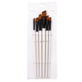 thumbnail image 1 of Nylon Paint Brush Set Double Color Angled Tip for Artists Painting Supplies Black Water Absorption 6Pcs, 1 of 4