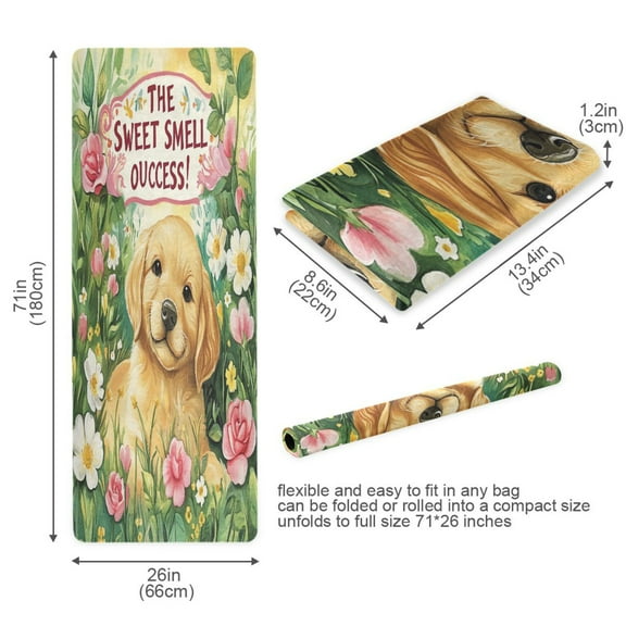 BZSMCE Yoga Mat Women The Sweet Smell Of Happiness Fitness Mat