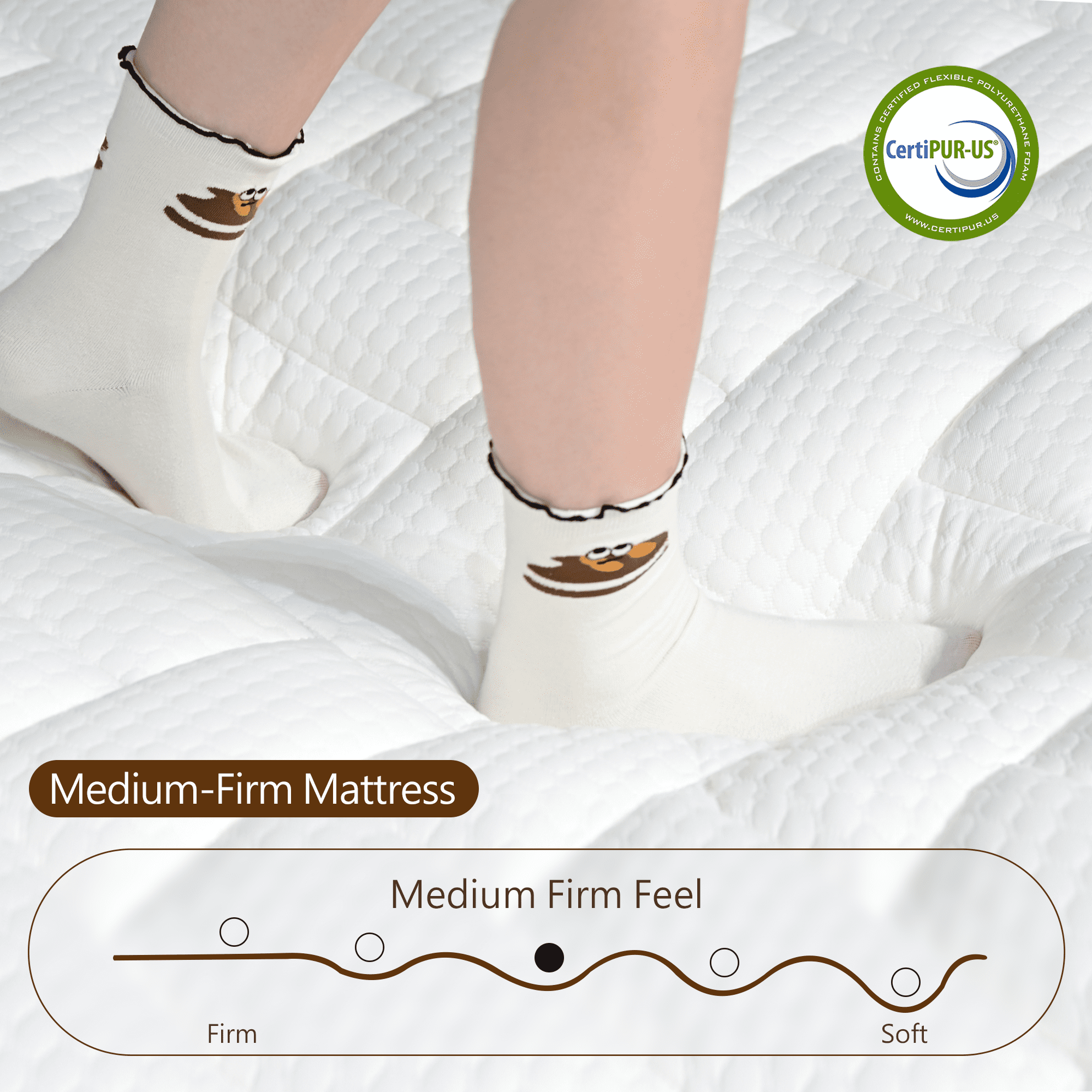 Mronae 14" Queen Size Mattress Cooling Gel Hybrid Memory Foam & Pocket Coils Bed in a Box,Medium Firm