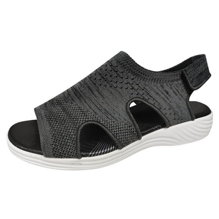

Womens Sandals Ladies Shoes Summer Mesh Hook Loop Breathable Lightweight Platform Sandals Women S Sandals Mesh Black 37