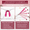 White Pink, variant on Brown Lensless Sport Safety Eyewear for Pickleball Tennis Racquetball Squash