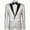 #299-Silver, variant on Donemore Men's Classic Solid-Color Long Sleeve Notched Lapel Single-Breasted One-Button Casual Suit Jacket Business Casual Style Slim Fit Tailoring Daily Commute Menswear