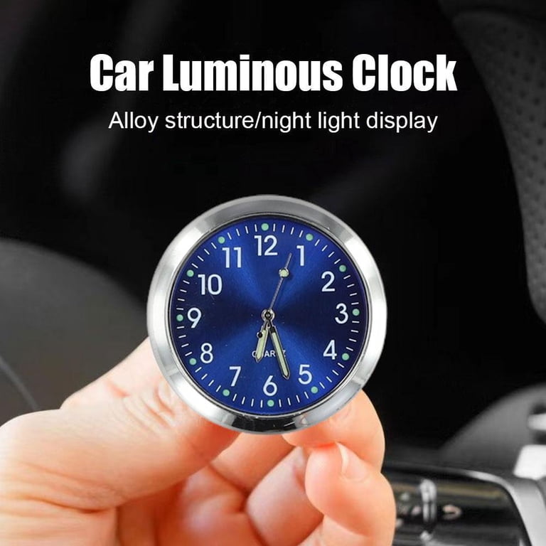 Quartz Vehicle Clock 2 PCS Mini Car Clock, Round Shape Luminous Vehicle ...