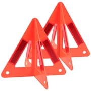 USHOBE Red Reflective Warning Triangles 2-Pack for Emergency Roadside Safety and Traffic Assistance