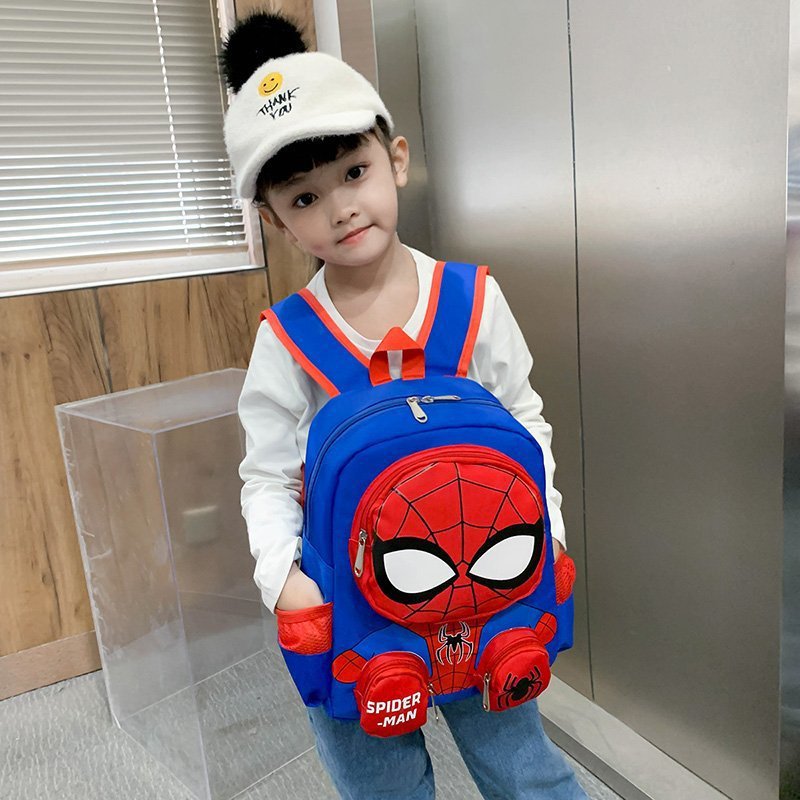 Spidey Man Backpack - 13In Superhero Schoolbags Laptop Travel Rucksack Bag, Spider Multifunctional Backpack,Gift for Students Go Back School