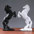 thumbnail image 7 of Resin Horse Sculpture, Galloping Stallion Figurine, Feng Shui Success Gift, Elegant Minimalist Home Decor For Living Room Study, 7 of 7