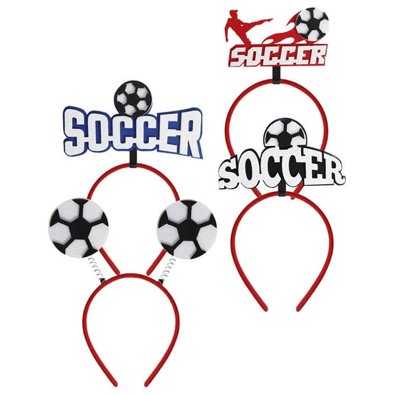 EXHUMKY Soccer Headbands 4-Pack Assorted Colors Felt Sports Headbands for Running, Training, Competitions, and Parties