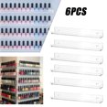 thumbnail image 4 of 6 piezas organizador de esmalte de uñas acrílico transparente estante de pared para esmalte de uñas soporte de almacenamiento de maquillaje para esmaltes de uñas lápices labiales aceite esencial, 4 of 8
