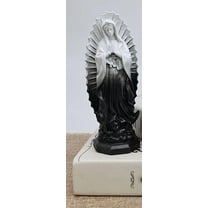Virgin Mary Statue – Elegant White Resin Religious Figurine for Home Decor, Prayer Room, or Garden Display, 12 Inch Height