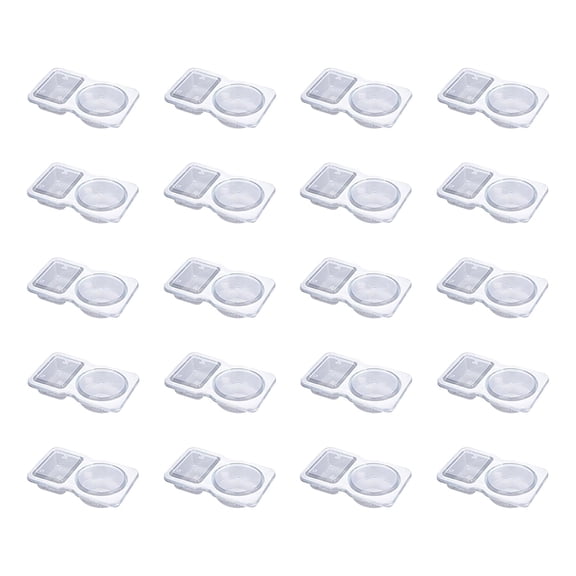 Food Storage Snack Containers 20 PCS Leakproof Dipping Containers with Two Compartments Reusable Pack for Convenient Condiment and Snack Storage 20PCS